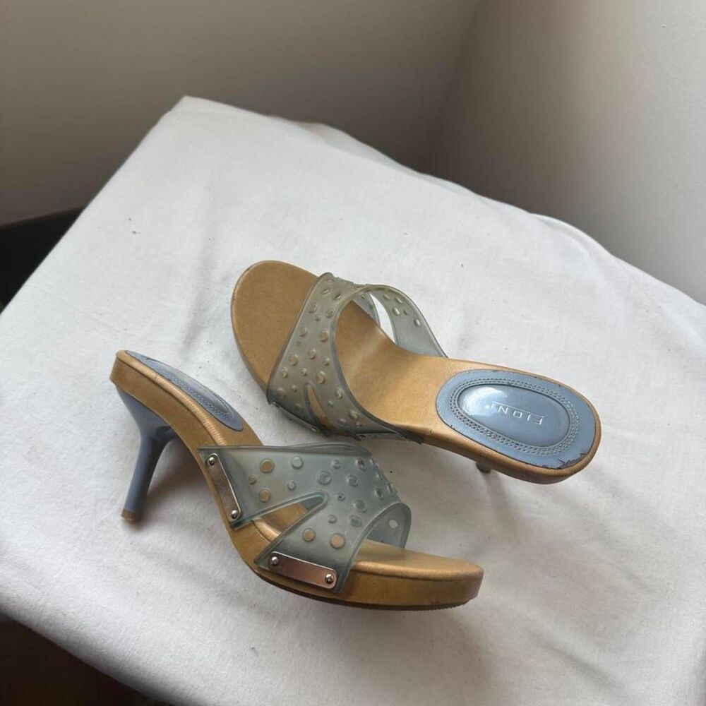 Vintage Y2K Fioni Blue Jelly Stiletto Heels Size 7